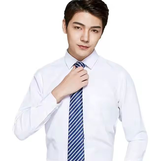 High quality premium men business shirt slim fit formal white dress shirt for men